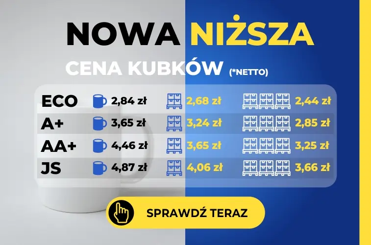 Niższa cena kubków 2025