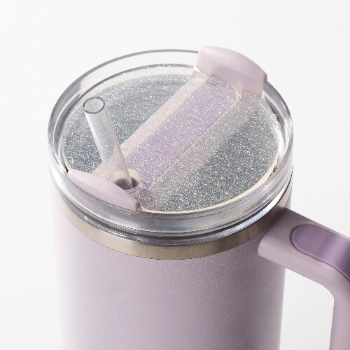 Akrylowa plakietka imienna do kubka 1200 ml z brokatem do sublimacji - pąk