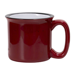 Kubek ceramiczny emaliowany 400 ml do sublimacji - czerwony