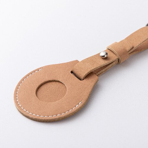 Brelok skórzany z paskiem / etui na AirTag do sublimacji - brązowy