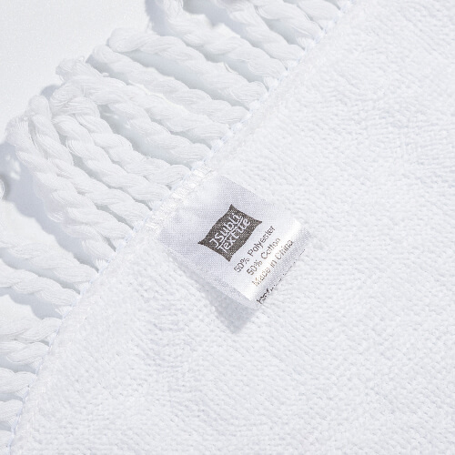 Ręcznik 152 x 76 cm z frędzlami do sublimacji - biały