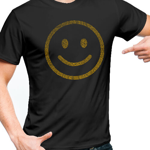 Duży arkusz z cyrkoniami do termotransferu - uśmiech