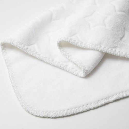 Kocyk Minky z gwiazdkami do sublimacji - biały