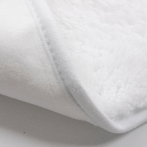 Kocyk z mikrofibry i polaru arktycznego z kapturem do sublimacji - biały