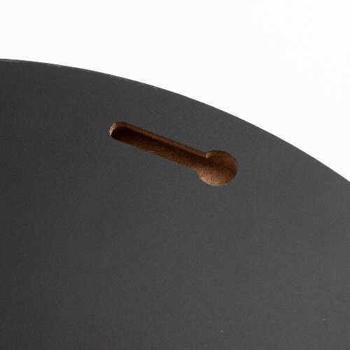Ramka z MDF-u z czarną krawędzią do sublimacji - ∅ 25,4 cm