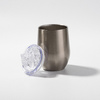 Kubek do grzanego wina 360 ml do sublimacji - srebrny, pokrywka ze sztucznym lodem
