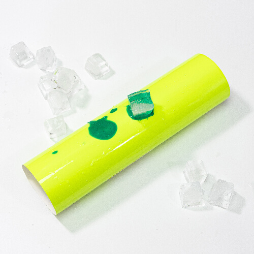 Arkusz folii samoprzylepnej zmieniającej kolor z żółtego na zielony