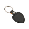Brelok skórzano-metalowy do sublimacji - serce - czarny