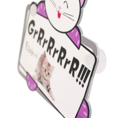 Plastikowa tabliczka z przyssawkami - kot - do sublimacji