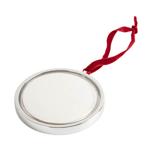 Obrotowa ozdoba na choinkę do sublimacji - srebrna