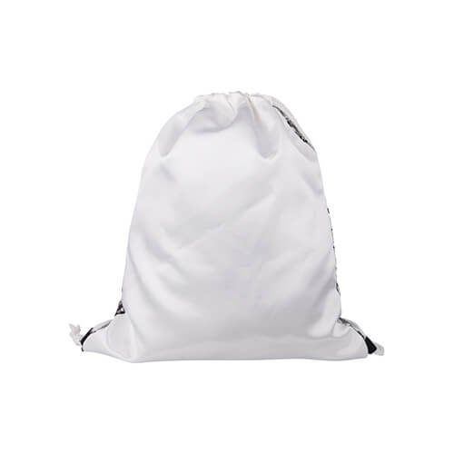 Worek na plecy 36 x 45 cm z dwukolorowymi cekinami do sublimacji - czarny