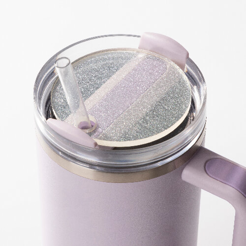 Akrylowa plakietka imienna do kubka 1200 ml z brokatem do sublimacji - koło