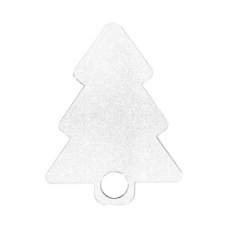 Plakietka imienna z płyty pilśniowej z brokatem do kubka 1200 ml do sublimacji - choinka