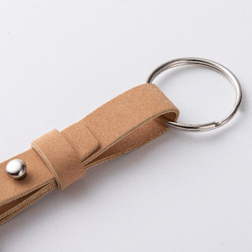 Brelok skórzany z paskiem / etui na AirTag do sublimacji - brązowy