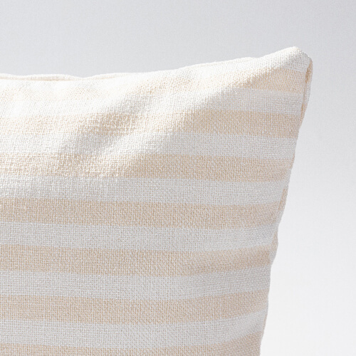 Poszewka z płótna 40 x 40 cm do sublimacji - kremowa w żółte paski