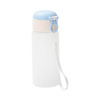 Butelka dziecięca 450 ml z silikonową słomką do sublimacji - niebieska