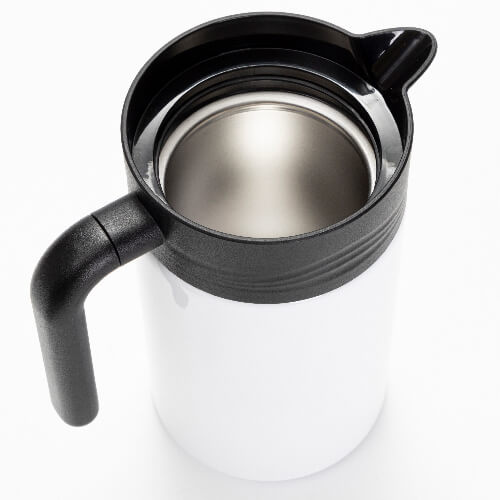 Dzbanek termiczny do kawy ze stali nierdzewnej1200 ml do sublimacji - biały