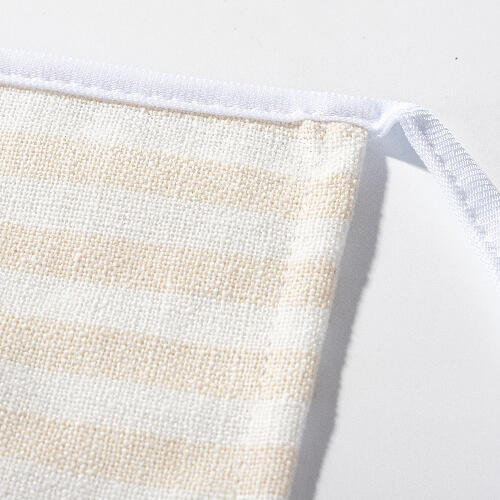 Płócienna zapaska do sublimacji - kremowa w żółte paski