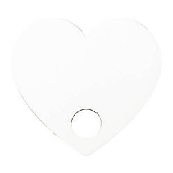 Plakietka imienna z płyty pilśniowej do kubka 480 / 600 / 540 / 750 ml do sublimacji - serce