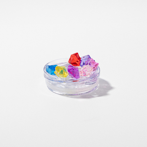 Kubek 600 ml ze słomką do sublimacji - srebrny, pokrywka ze sztucznym kolorowym lodem