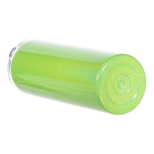 Kubek 600 ml ze słomką do sublimacji - zielony opalizujący