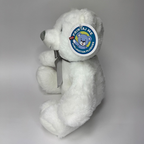Miś 25 cm do nadruku sublimacyjnego - biały