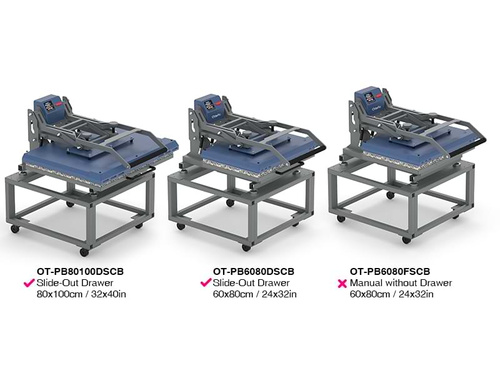 Prasa płaska 80 x 100 cm OtterPro z wysuwanym blatem