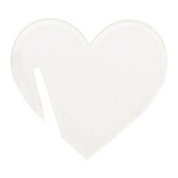 Akrylowa zawieszka na szklankę do sublimacji - serce