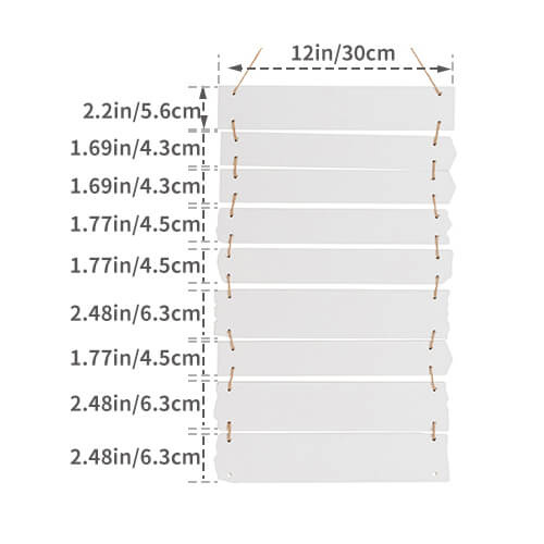 Dziewięć wiszących ramek z MDF-u do sublimacji