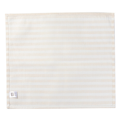 Płócienna mata stołowa 45 x 40 cm kremowa w żółte paski do sublimacji