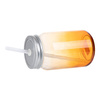 Kubek szklany Mason Jar 450 ml bez uszka do sublimacji - pomarańczowy gradient