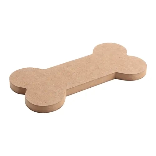 Ramka na zdjęcie w kształcie kości z MDF-u, w paski, 25,4 x 12,7 cm