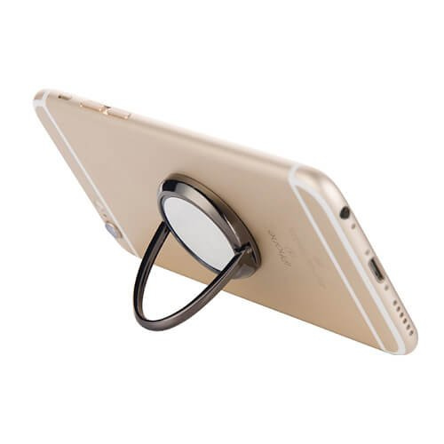 Obrotowy uchwyt na palec do smartphona - czarny