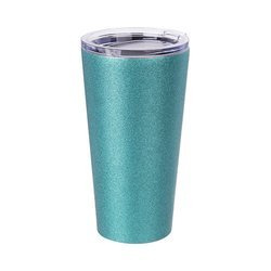 Tumbler termiczny 480 ml ze stali nierdzewnej do sublimacji - niebieski brokat