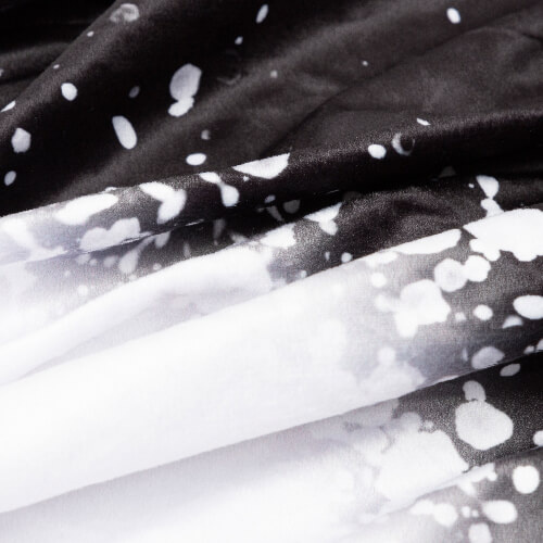 Pluszowy koc Bleached Starry Black Heart do sublimacji