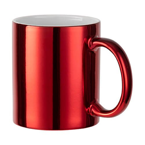 Kubek platerowany 330 ml do sublimacji - czerwony