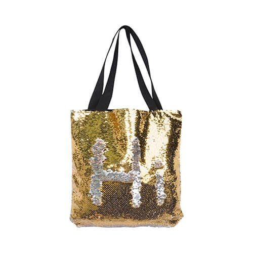 Torba ze złotymi cekinami 35 x 38 cm do sublimacji