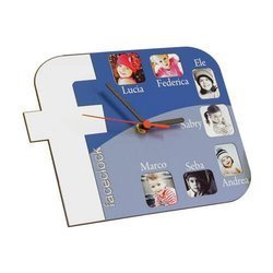 Zegar ścienny z MDF - Facebook - Sublimacja Termotransfer