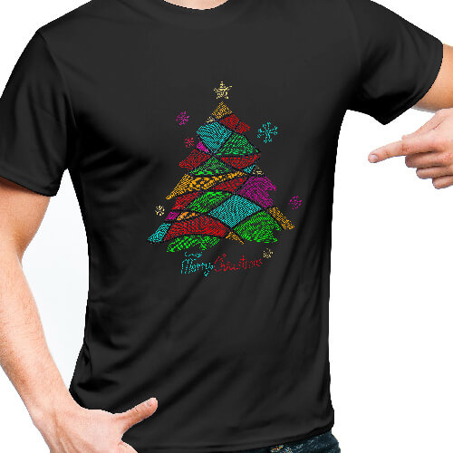 Duży arkusz z cyrkoniami do termotransferu - choinka