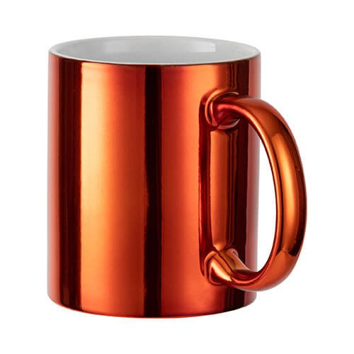 Kubek platerowany 330 ml do sublimacji - pomarańczowy