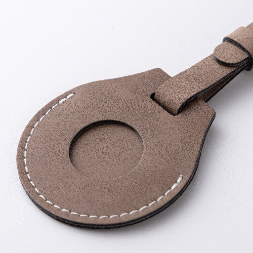 Skórzana zawieszka na bagaż / etui na AirTag do sublimacji - szara