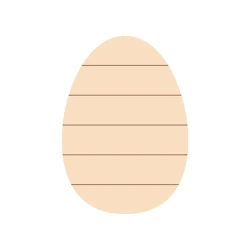 Ramka na zdjęcie ze sklejki w kształcie jajka, w paski, 27 x 38 cm