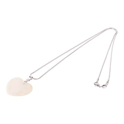 Wisiorek z muszli na łańcuszku do sublimacji - serce