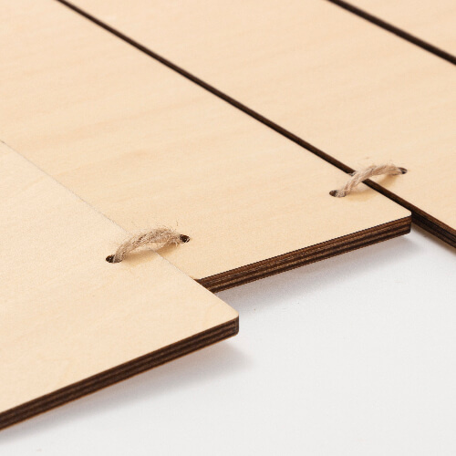 Pięć wiszących ramek ze sklejki do sublimacji - wieszak