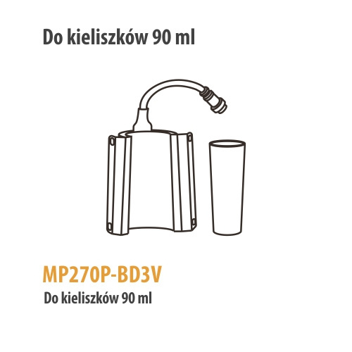 Grzałka do kieliszków 90 ml do prasy Elite Pro CE-MP270P