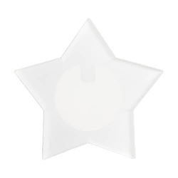 Identyfikator akrylowy z kolorowym podświetleniem LED do sublimacji - gwiazda