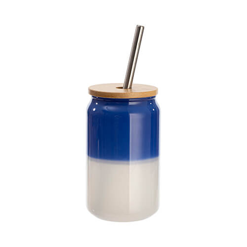 Szklanka 400 ml zmieniająca kolor pod wpływem ciepła do sublimacji - niebieska