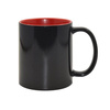 Kubek Magiczny Czarny z Czerwonym Wnętrzem Sublimacja Termotransfer
