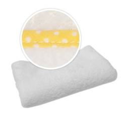 Kocyk z żółtą lamówką w białe kropki Sublimacja