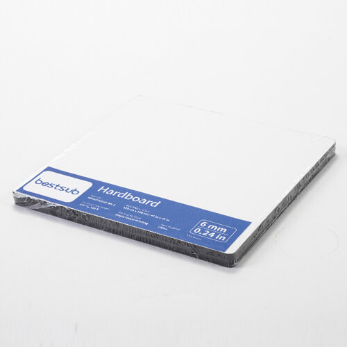 Płyta pilśniowa do sublimacji 20 x 20 x 0,6 cm - 2 szt. - czarny tył